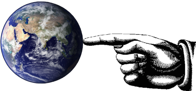 earth space finger